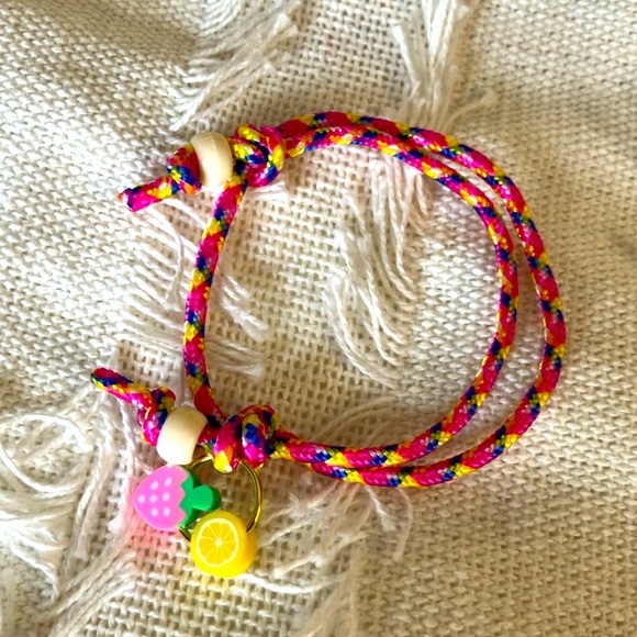 New Super Cute Strawberry Lemonade Sliding Bracelet multi Pink - Picture 6 of 6